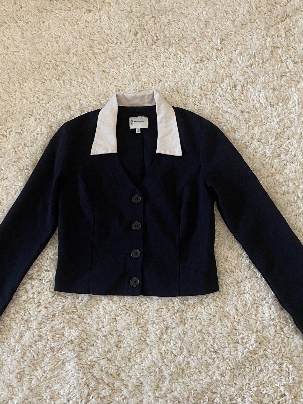 Reformation Pia Top with Contrast Collar
